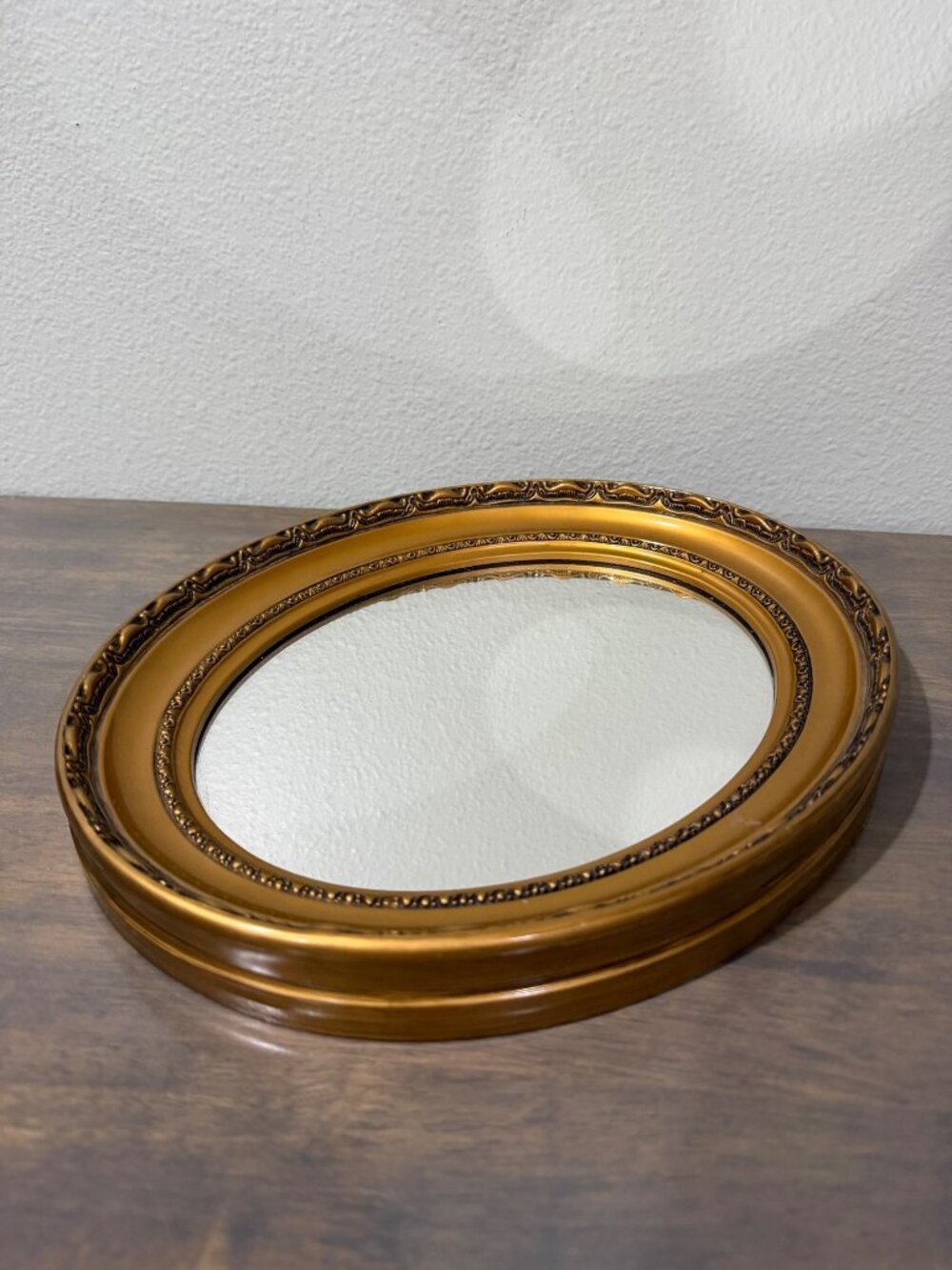 The Bombay Company Ornate Gold Tone Oval Accent Mirror Wall Hanging 12" x 10"